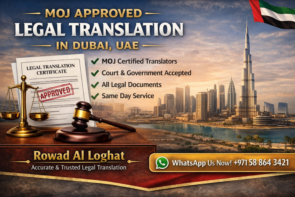 Legal Translation for MOJ in Dubai
