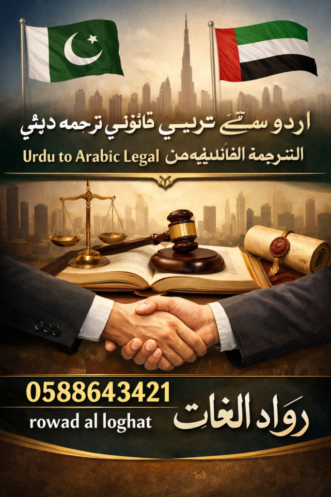 Urdu to Arabic Legal Translation in Dubai
